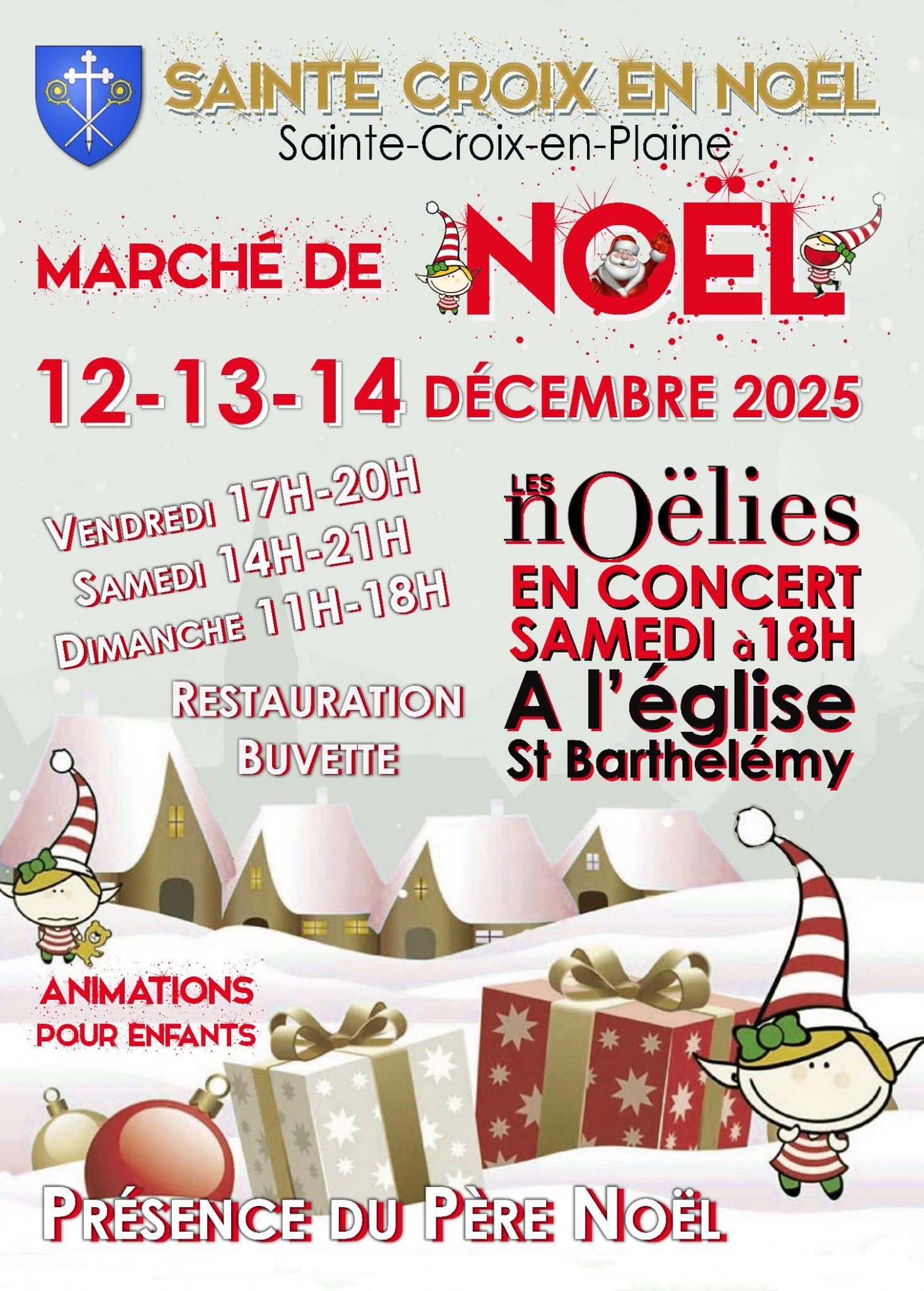 Marché de Noël vendredi 12, samedi 13 et dimanche 14 décembre